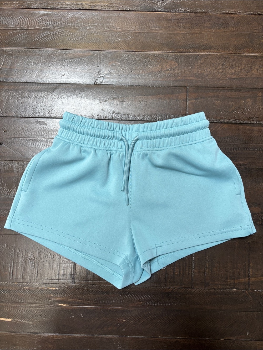 Girl’s Light Blue Elastic Waist Shorts
